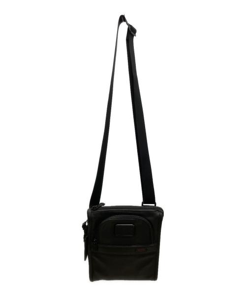 TUMI（トゥミ）TUMI (トゥミ) レザーショルダーバッグ ブラックの古着・服飾アイテム