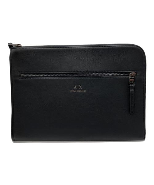 ARMANI EXCHANGE（アルマーニ エクスチェンジ）ARMANI EXCHANGE (アルマーニ エクスチェンジ) クラッチバッグ ブラックの古着・服飾アイテム