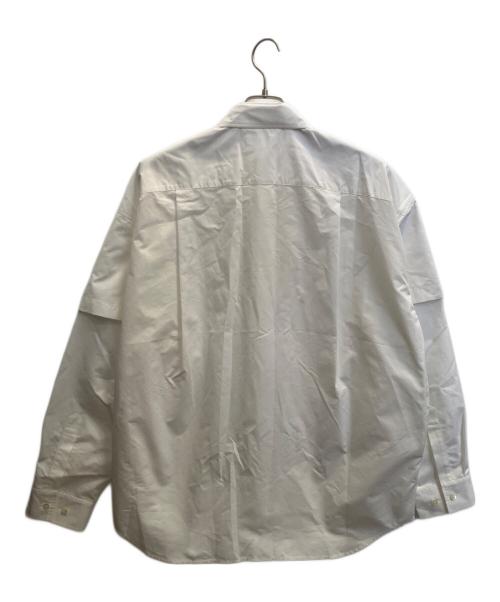SOFTHYPHEN（ソフトハイフン）SOFTHYPHEN (ソフトハイフン) DOUBLE FRONT OVER SIZED SIGNATURE SHIRT ホワイト サイズ:02 未使用品の古着・服飾アイテム