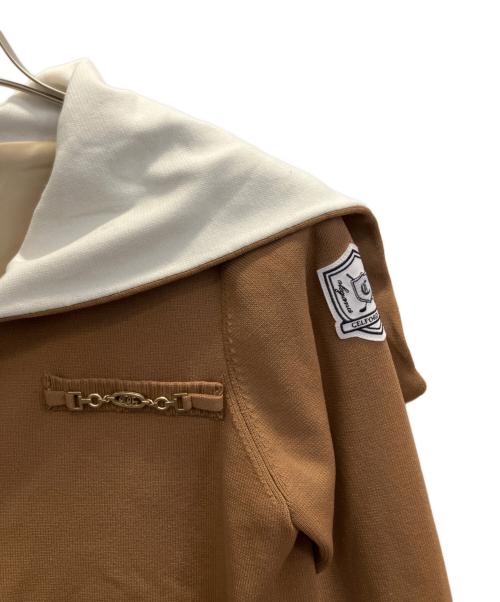 CELFORD（セルフォード）CELFORD (セルフォード) ニット2WAYフードアウター ブラウン サイズ:SIZE 36の古着・服飾アイテム