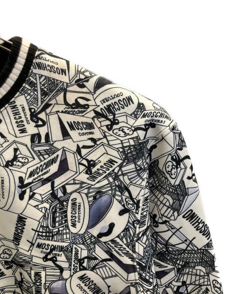 MOSCHINO（モスキーノ）MOSCHINO (モスキーノ) 総柄スウェット ホワイト サイズ:SIZE 不明の古着・服飾アイテム