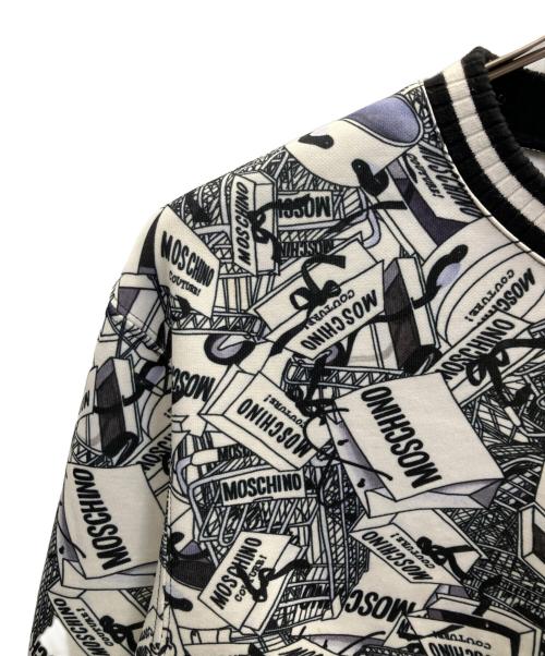 MOSCHINO（モスキーノ）MOSCHINO (モスキーノ) 総柄スウェット ホワイト サイズ:SIZE 不明の古着・服飾アイテム