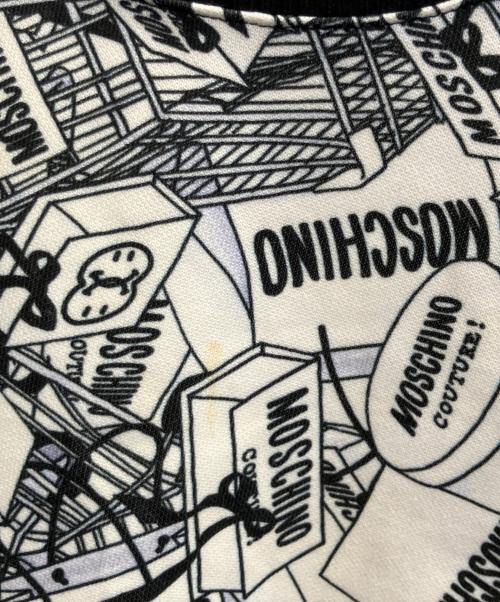 MOSCHINO（モスキーノ）MOSCHINO (モスキーノ) 総柄スウェット ホワイト サイズ:SIZE 不明の古着・服飾アイテム