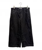 SASQUATCHfabrix.サスクワッチファブリックス）の古着「DENIM HAKAMA PANTS」｜ブラック