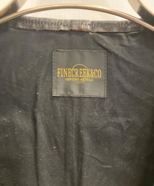 FINECREEK&CO（ファインクリークアンドコー）FINECREEK&CO (ファインクリークアンドコー) レザーベスト　Jefferson ブラック サイズ:サイズ４０の古着・服飾アイテム