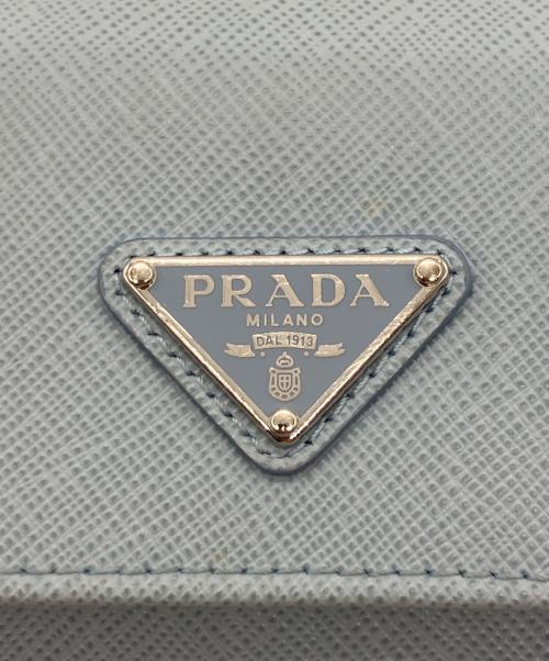 PRADA（プラダ）PRADA (プラダ) 3つ折り財布 スカイブルーの古着・服飾アイテム