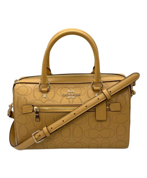 COACH（コーチ）COACH (コーチ) シグネチャー パンチング2WAYショルダーバッグ ベージュの古着・服飾アイテム