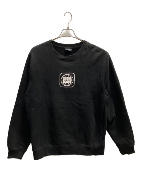 stussy（ステューシー）stussy (ステューシー) クルーネックスウェット ブラック サイズ:SIZE Mの古着・服飾アイテム