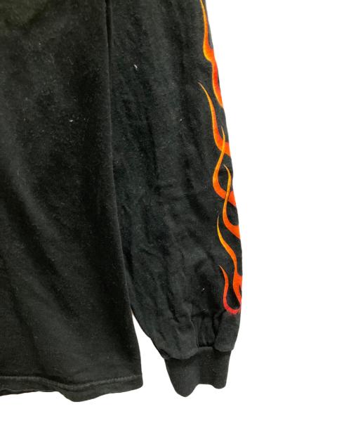 HARLEY-DAVIDSON（ハーレーダビッドソン）HARLEY-DAVIDSON (ハーレーダビッドソン) 袖フレイムカットソー ブラック サイズ:SIZE Lの古着・服飾アイテム