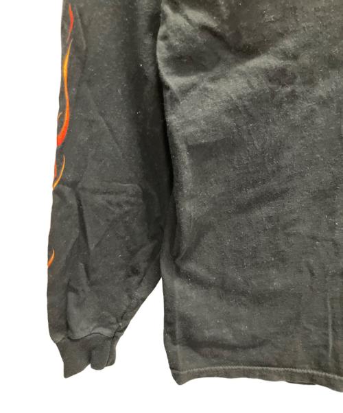 HARLEY-DAVIDSON（ハーレーダビッドソン）HARLEY-DAVIDSON (ハーレーダビッドソン) 袖フレイムカットソー ブラック サイズ:SIZE Lの古着・服飾アイテム