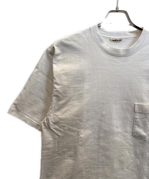 AURALEE（オーラリー）AURALEE (オーラリー) 半袖カットソー　STAND-UP TEE ホワイト サイズ:SIZE 5の古着・服飾アイテム