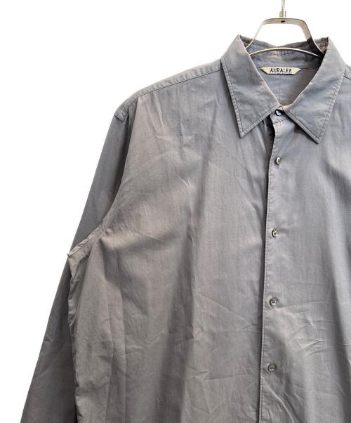 AURALEE（オーラリー）AURALEE (オーラリー) WASHED FINX TWILL SHIRTS グレー サイズ:5の古着・服飾アイテム