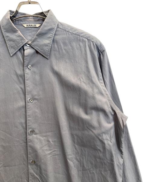 AURALEE（オーラリー）AURALEE (オーラリー) WASHED FINX TWILL SHIRTS グレー サイズ:5の古着・服飾アイテム