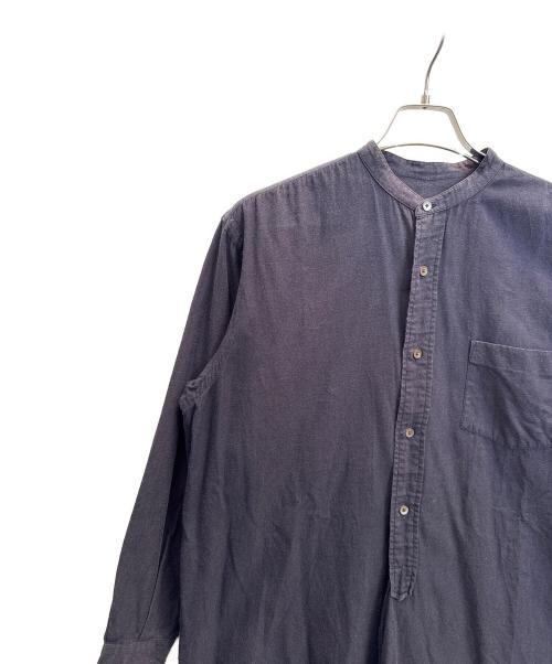 COMOLI（コモリ）COMOLI (コモリ) コットンネルバンドカラーシャツ ネイビー サイズ:3の古着・服飾アイテム