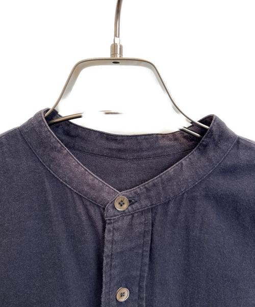 COMOLI（コモリ）COMOLI (コモリ) コットンネルバンドカラーシャツ ネイビー サイズ:3の古着・服飾アイテム