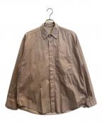 AURALEEオーラリー）の古着「長袖シャツ　	WASHED FINX TWILL BIG SHIRTS」｜ベージュ
