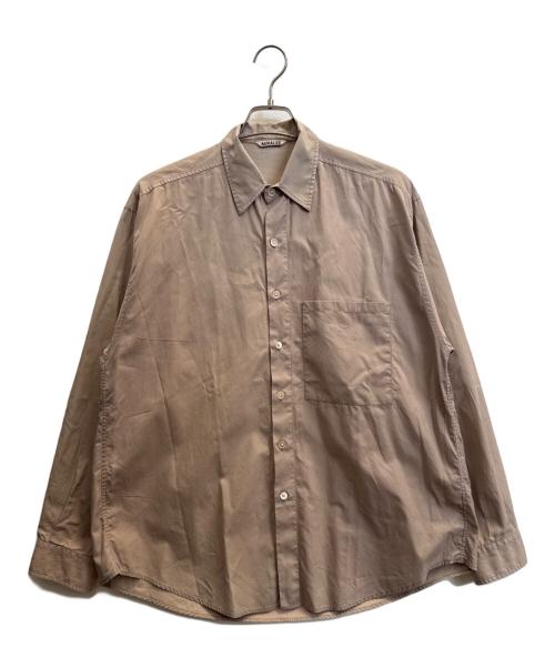 AURALEE（オーラリー）AURALEE (オーラリー) 長袖シャツ　	WASHED FINX TWILL BIG SHIRTS ベージュ サイズ:4の古着・服飾アイテム