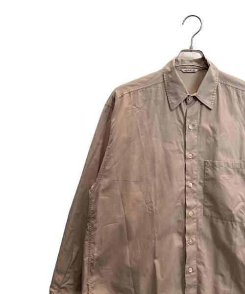 AURALEE（オーラリー）AURALEE (オーラリー) 長袖シャツ　	WASHED FINX TWILL BIG SHIRTS ベージュ サイズ:4の古着・服飾アイテム