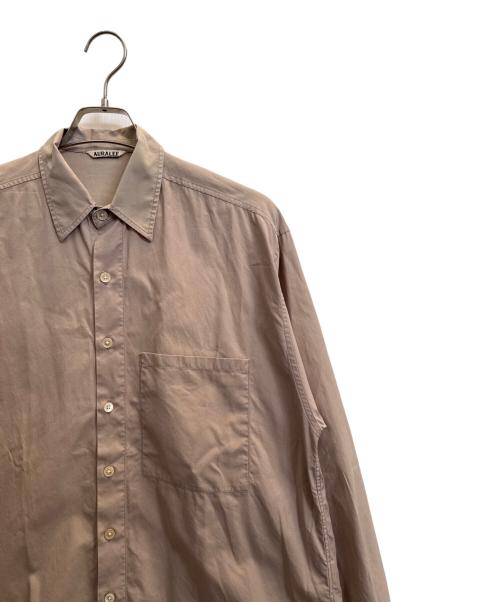 AURALEE（オーラリー）AURALEE (オーラリー) 長袖シャツ　	WASHED FINX TWILL BIG SHIRTS ベージュ サイズ:4の古着・服飾アイテム