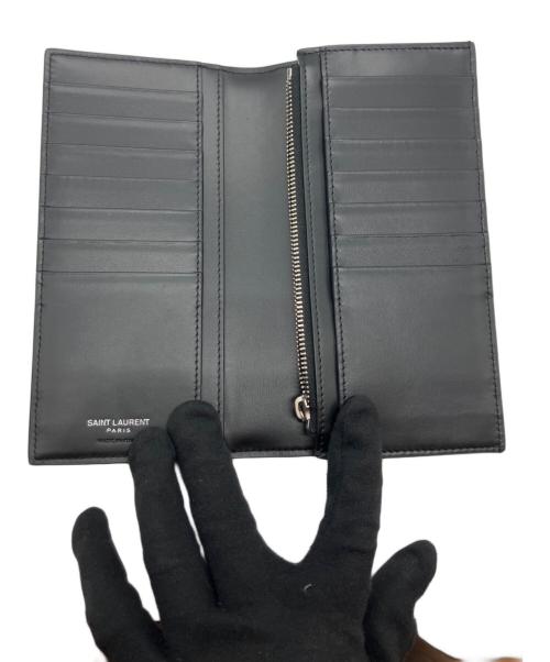 Saint Laurent Paris（サンローランパリ）Saint Laurent Paris (サンローランパリ) タイニーモノグラム長財布 ブラックの古着・服飾アイテム