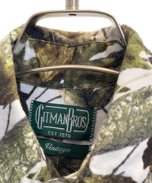 GITMAN BROS VINTAGE（ギットマン ブラザーズ ヴィンテージ）GITMAN BROS VINTAGE (ギットマン ブラザーズ ヴィンテージ) 長袖シャツ グリーン×ホワイト サイズ:SIZE S表記の古着・服飾アイテム