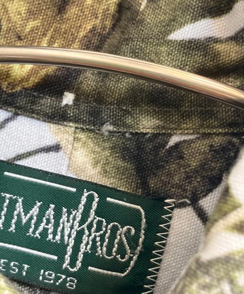 GITMAN BROS VINTAGE（ギットマン ブラザーズ ヴィンテージ）GITMAN BROS VINTAGE (ギットマン ブラザーズ ヴィンテージ) 長袖シャツ グリーン×ホワイト サイズ:SIZE S表記の古着・服飾アイテム