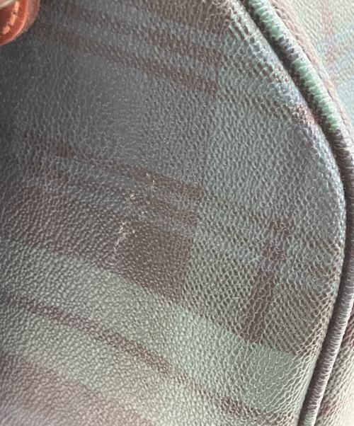 POLO RALPH LAUREN（ポロ・ラルフローレン）POLO RALPH LAUREN (ポロ・ラルフローレン) ミニボストンバッグ グリーン×ブラック×ブラウンの古着・服飾アイテム