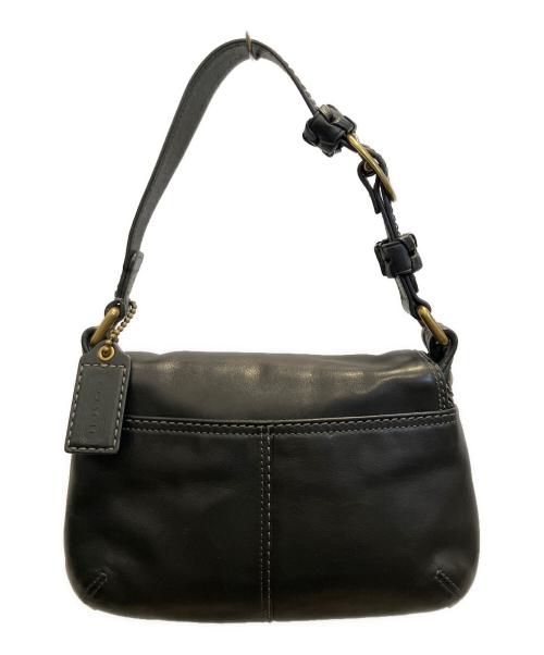 COACH（コーチ）COACH (コーチ) オールレザー バックル ショルダーバッグ  ブラックの古着・服飾アイテム