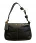 COACH (コーチ) オールレザー バックル ショルダーバッグ  ブラック：22000円