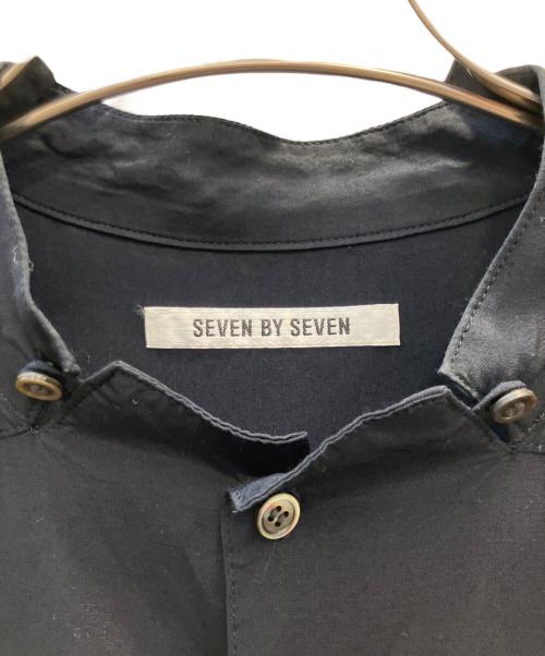 seven by seven（セブンバイセブン）seven by seven (セブンバイセブン) 長袖シャツ　スタンドカラーシャツ ネイビー サイズ:Ｌの古着・服飾アイテム