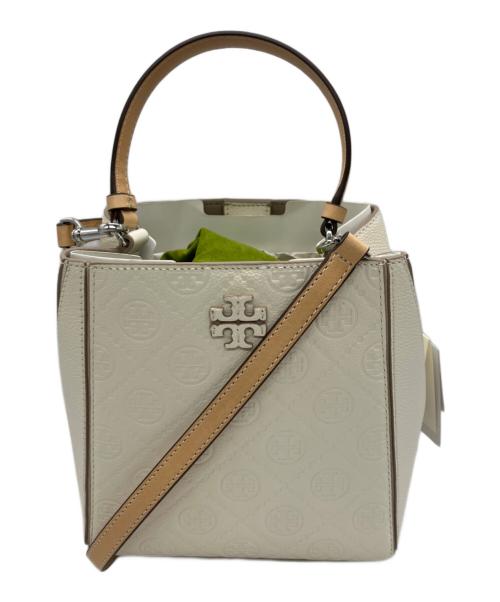 TORY BURCH（トリーバーチ）TORY BURCH (トリーバーチ) マックグロー Tモノグラム スモールバケットバッグ ベージュの古着・服飾アイテム