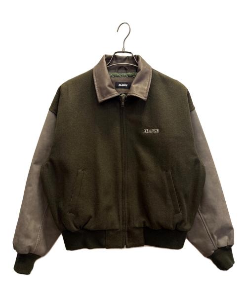 X-LARGE（エクストララージ）X-LARGE (エクストララージ) ウールワークジャケット ブラウン×グリーン サイズ:Мの古着・服飾アイテム