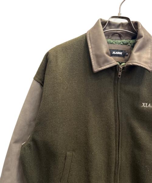 X-LARGE（エクストララージ）X-LARGE (エクストララージ) ウールワークジャケット ブラウン×グリーン サイズ:Мの古着・服飾アイテム