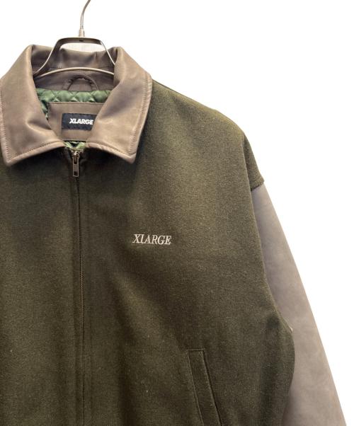 X-LARGE（エクストララージ）X-LARGE (エクストララージ) ウールワークジャケット ブラウン×グリーン サイズ:Мの古着・服飾アイテム
