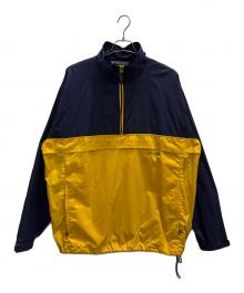 NIKE（ナイキ）の古着「ハーフジップナイロンアノラック」｜ネイビー×イエロー