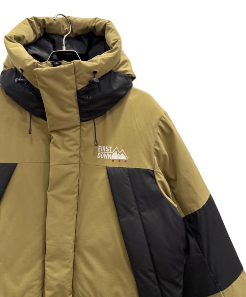 FIRST DOWN（ファーストダウン）FIRST DOWN (ファーストダウン) ダウンジャケット ブラック×カーキ サイズ:Мの古着・服飾アイテム