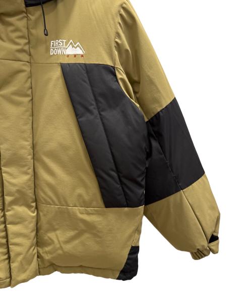 FIRST DOWN（ファーストダウン）FIRST DOWN (ファーストダウン) ダウンジャケット ブラック×カーキ サイズ:Мの古着・服飾アイテム
