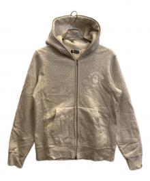 A BATHING APE（アベイシングエイプ）の古着「裏起毛ジップパーカー」｜ホワイト