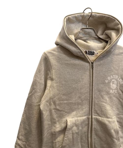 A BATHING APE（アベイシングエイプ）A BATHING APE (アベイシングエイプ) 裏起毛ジップパーカー ホワイト サイズ:Мの古着・服飾アイテム