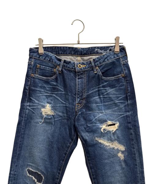 wjk（ダブルジェイケー）wjk (ダブルジェイケー) ダメージ加工デニムパンツ インディゴ サイズ:Ｓ 未使用品の古着・服飾アイテム