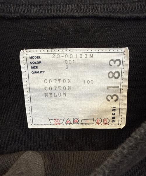 sacai（サカイ）sacai (サカイ) 半袖カットソー ブラック サイズ:SIZE 2の古着・服飾アイテム
