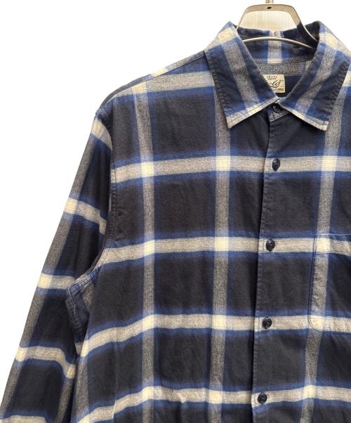 gold（ゴールド）gold (ゴールド) NEL CHECK REGULAR COLLAR SHIRT ブルー サイズ:Мの古着・服飾アイテム