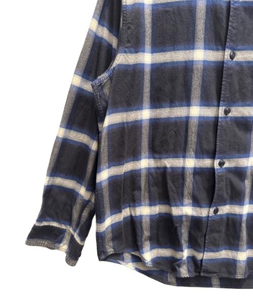 gold（ゴールド）gold (ゴールド) NEL CHECK REGULAR COLLAR SHIRT ブルー サイズ:Мの古着・服飾アイテム