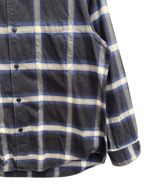 gold（ゴールド）gold (ゴールド) NEL CHECK REGULAR COLLAR SHIRT ブルー サイズ:Мの古着・服飾アイテム