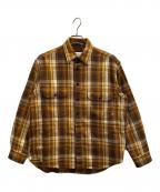 colony clothingコロニークロージング）の古着「長袖シャツ」｜ブラウン×イエロー
