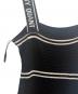 中古・古着 Lily Brown (リリーブラウン) MARY QUANT (マリークヮント) ジャガードキャミワンピース ブラック×ホワイト サイズ:	SIZE Free：7000円