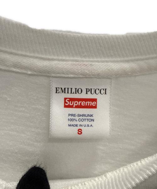 SUPREME（シュプリーム）SUPREME (シュプリーム) Emilio Pucci (エミリオ プッチ) Box Logo Tee　半袖カットソー ホワイト サイズ:Ｓの古着・服飾アイテム