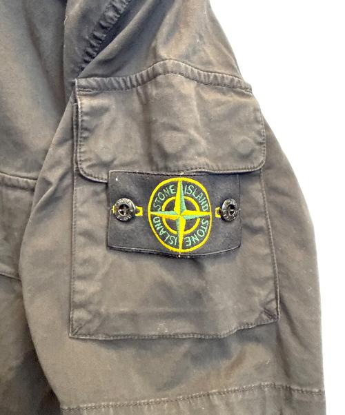 STONE ISLAND（ストーンアイランド）STONE ISLAND (ストーンアイランド) STRETCH ORGANIC COTTON TWILL SHORT SLEEVE SHIRT ブラック サイズ:Мの古着・服飾アイテム