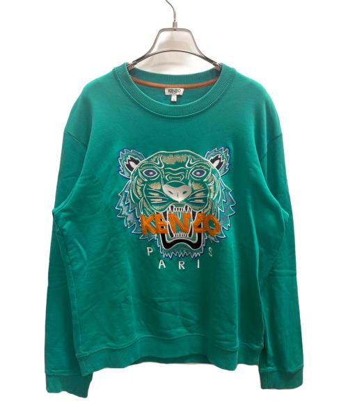 KENZO（ケンゾー）KENZO (ケンゾー) 20SSタイガー刺繍スウェット グリーン サイズ:Ｌの古着・服飾アイテム