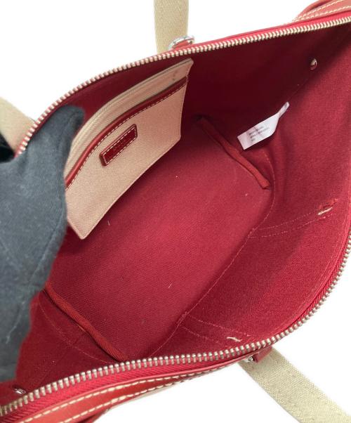 POLO RALPH LAUREN（ポロ・ラルフローレン）POLO RALPH LAUREN (ポロ・ラルフローレン) ポロベア ミニトート ベージュ×レッドの古着・服飾アイテム